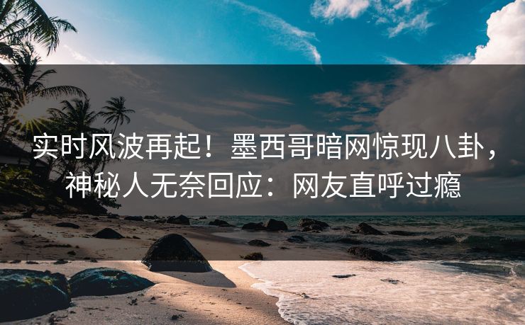实时风波再起！墨西哥暗网惊现八卦，神秘人无奈回应：网友直呼过瘾